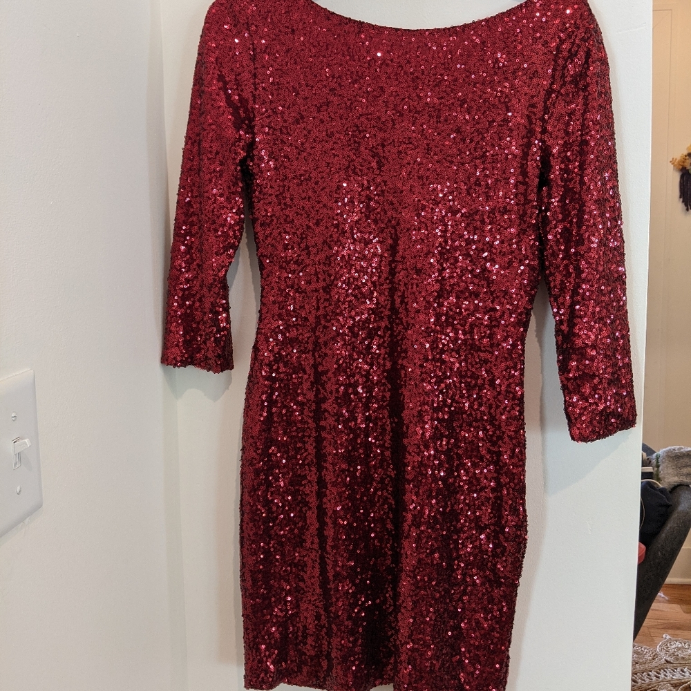 Gianni Bini Red Sequin Dress